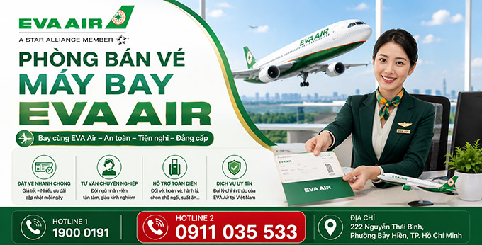 phòng bán vé eva air